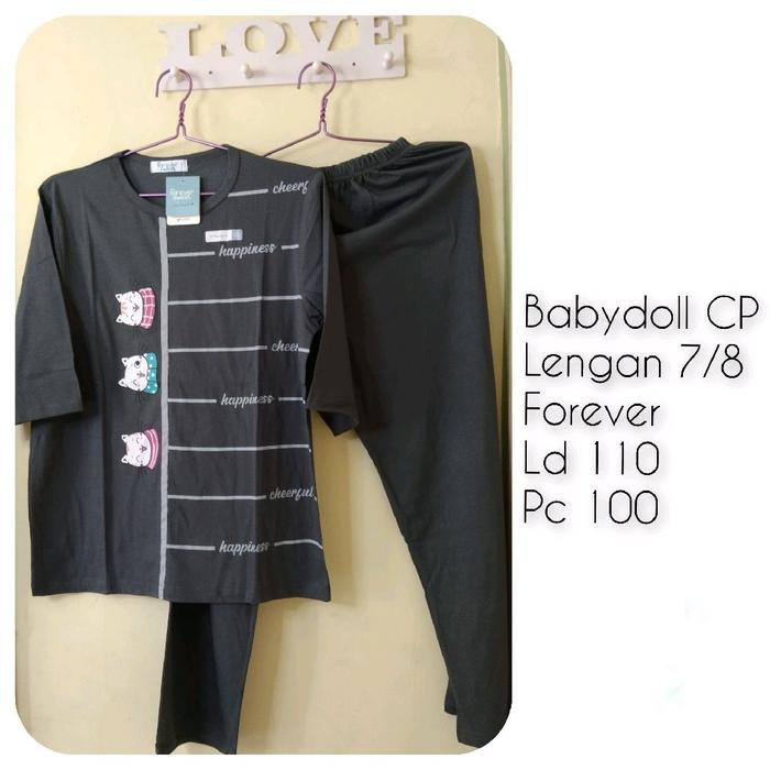 Babydoll celana lengan 7/8 Forever