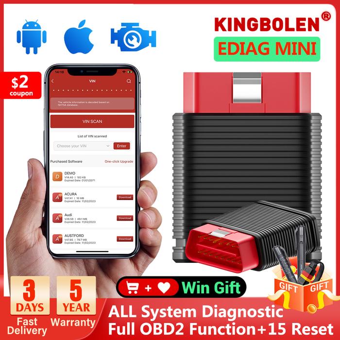 KINGBOLEN Ediag Mini Car Diagnostic Tools All System FULL OBD2 Code