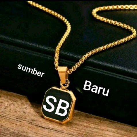 kalung motif Sumber baru dengan desain huruf SB murah meriah