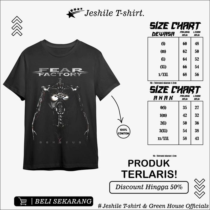KAOS BAND / fear factory genexus /ASKING THE BLACK/ BAJU MUSIK ROCK METAL / MONO VERSION