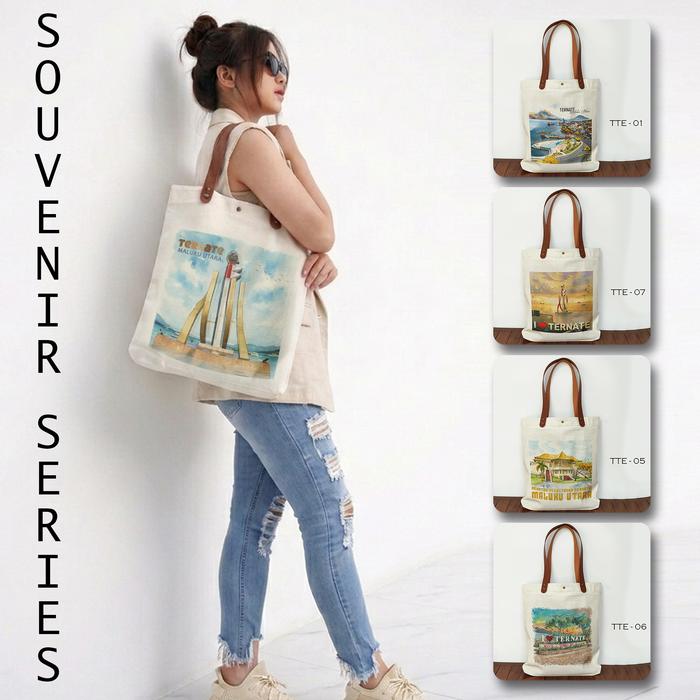 Tote bag Canvas Oleh Oleh Ternate Tas Souvenir Ternate Maluku Indonesia