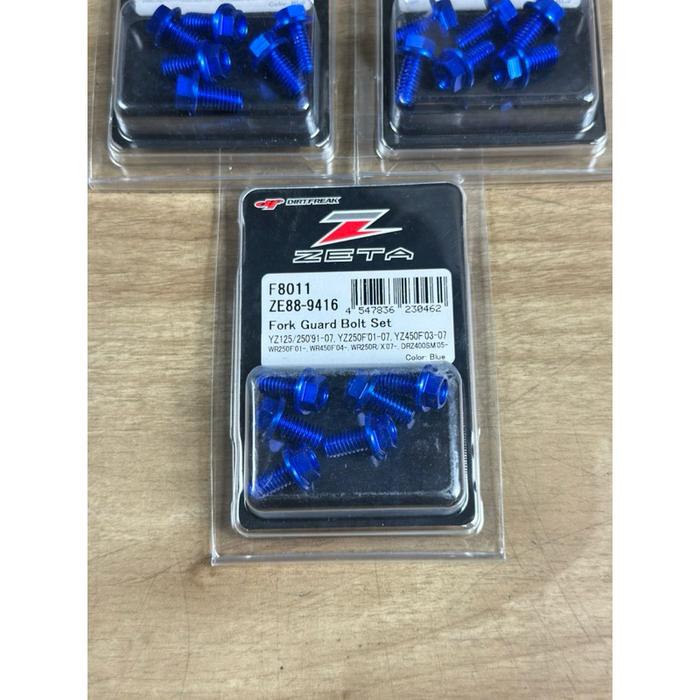 ZETA FORK GUARD BOLT BAUD COVER USD YZ 85 KX 85 6PC