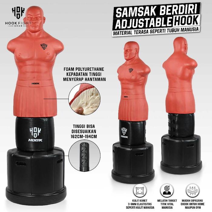 New Samsak Berdiri Hook Boxing Bob Dummy Manusia Hook Boneka Boxing Tinju Patung Boxing Bob Samsak M