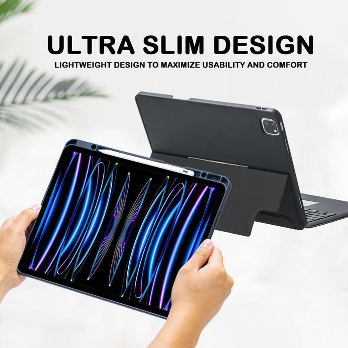 Wireless Bluetooth Touch Backlight Keyboard Case For Apple iPad 12.9"