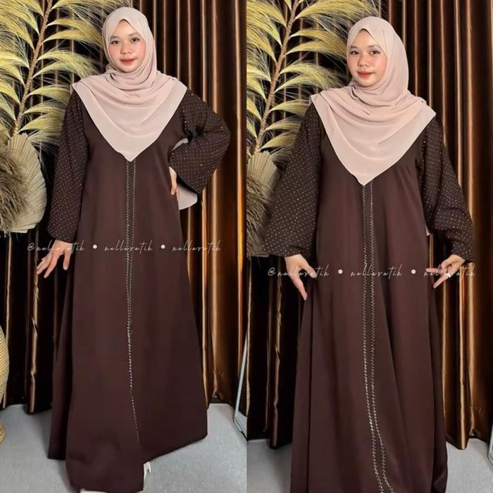 ABAYA MAULID seri warna BUSANA MUSLIMAH WANITA GAMIS PEREMPUAN DRESS BAJU LEBARAN TREND SYARI UMROH 