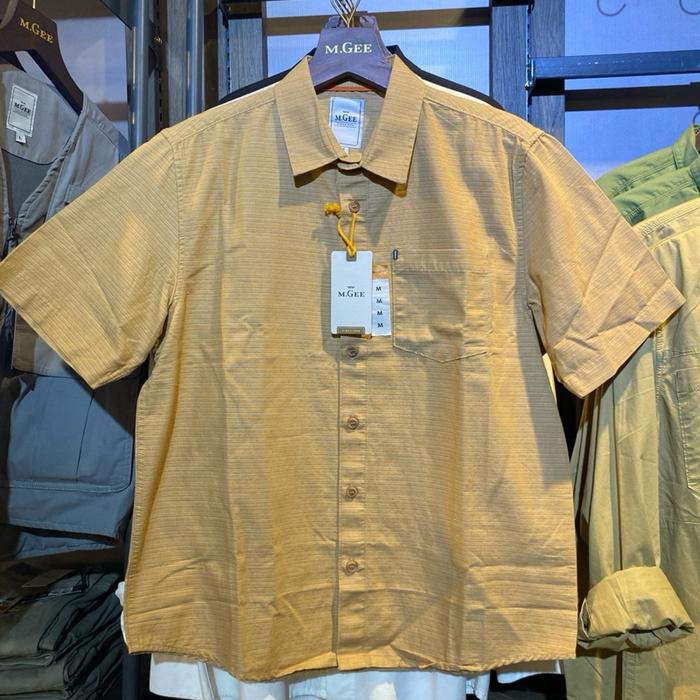 MGEE Kemeja kasual Lengan pendek warna kuning Original Mgee Alto c119 Yellow