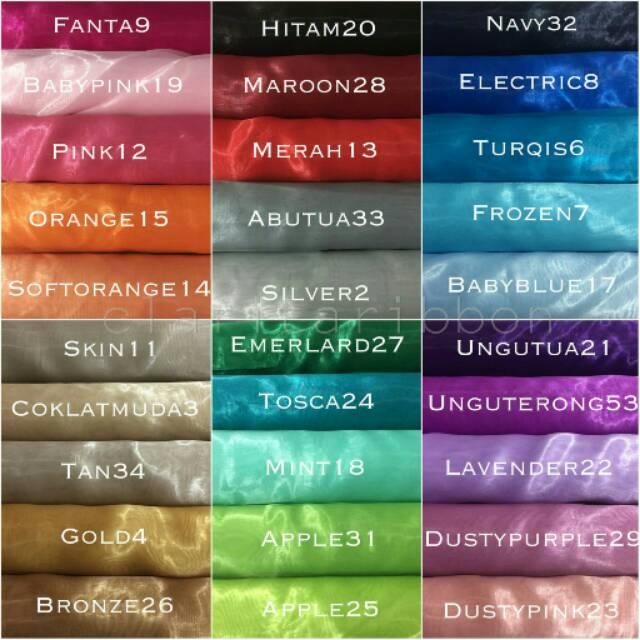 Permeter Kain Organdi Organza Premium Silk Kain Kaca Terbaru !!!!!!!!!!
