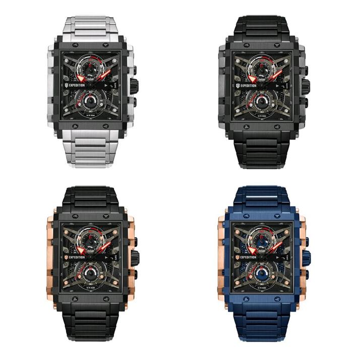 Expedition Pria E 6757 M 6757 E6757 Original & Garansi  Stainless Watch