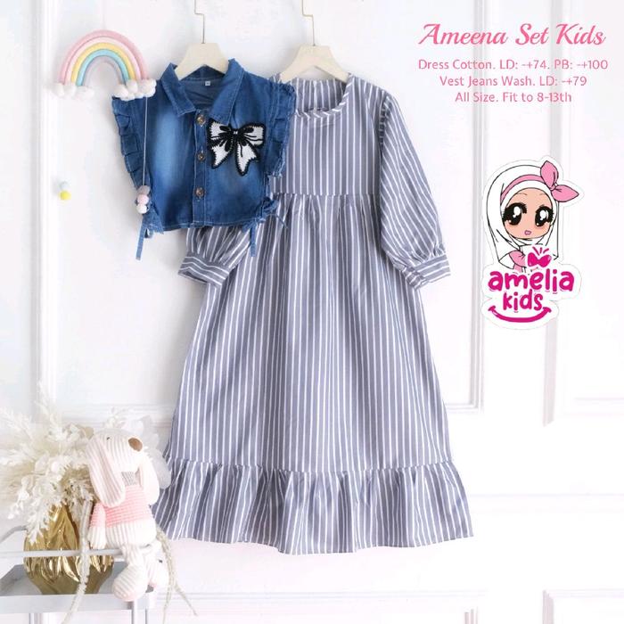 SET GAMIS ANAK NUNA PREMIUM QUALITY ORI AMELIA KIDS