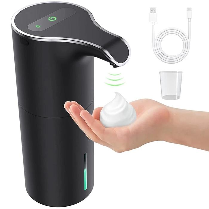 Automatic Soap Dispenser Black, Foam Soap Dispenser Rechargeable