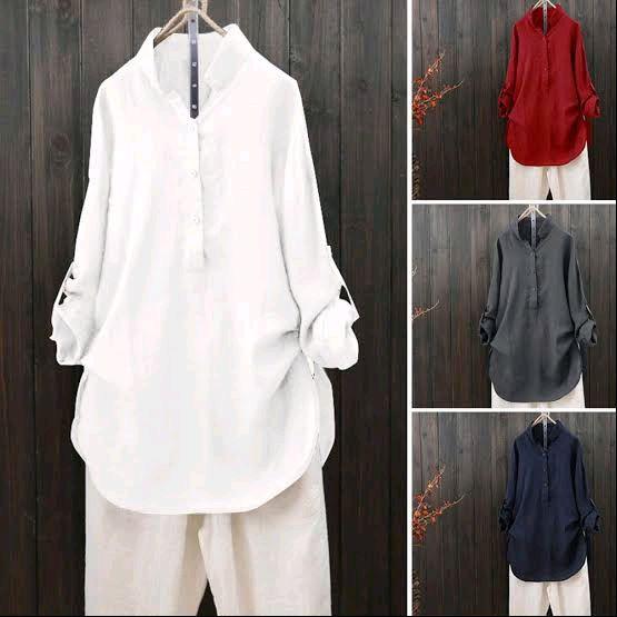 Laura Tunik Linen Rami Premium Cantik Casual Elegant LD 120 Baju Wanita Trendy jumbo