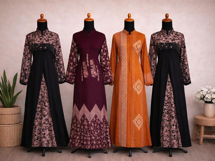 Dress Daster batik Pulau Jawa LD 104 CM Kra Sanghai Busui Friendly Support Bumil