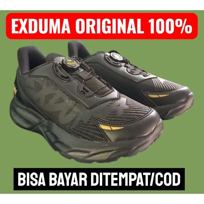 Winaadinata Sepatu Exduma Black Tali Putar Potenzio/Sepatu Exduma Super Black Ori Terbaru !!!
