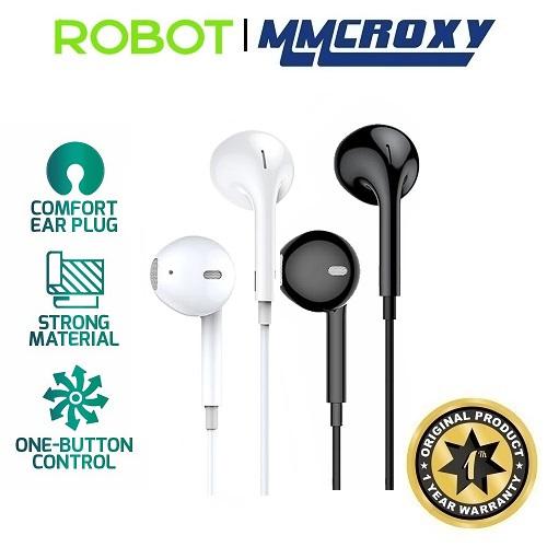 Robot RE10 Headset Semi In-Ear Wired Earphone Clear & Comfortable