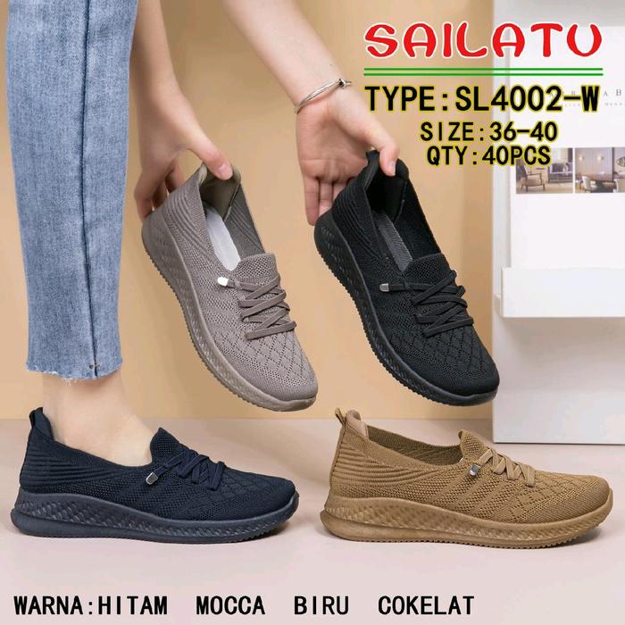 sepatu rajut sailatu SL4000 terbaru variasi tali Shoes Karet