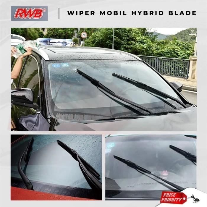 Wiper Mobil Toyota Rush Terios Karet Wiper Frameless Hybrid Blade Set RWB