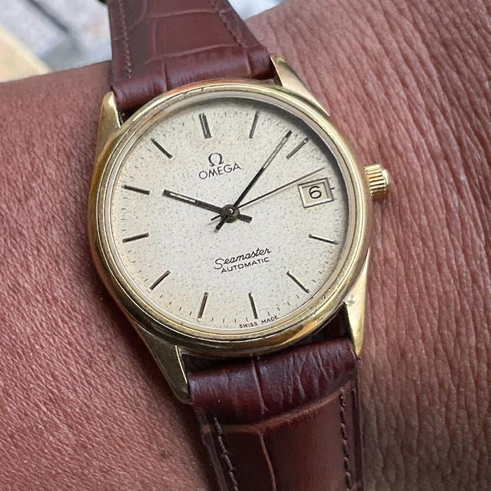 JAM KUNO VINTAGE ANTIK SWISS: OMEGA SEAMASTER AUTOMATIC 1110 TAHUN 1990AN ORIGINAL GENEVE DEVILLE CO