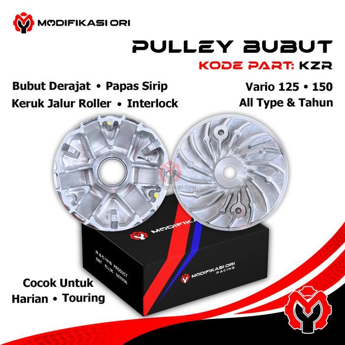 Pulley Set Vario Dan Pcx Pnp Custom 1 Set Bubut + Kerour Part Original Puli Kode (Kzr) Vario125 Old/