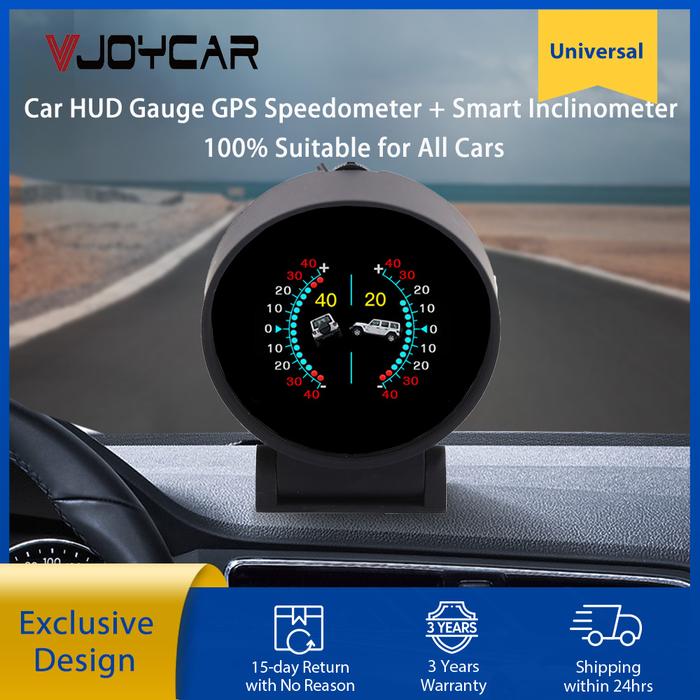 Vjoycar X96P Mobil 4X4 Inclinometer Gauge Odometer GPS HUD Sudut