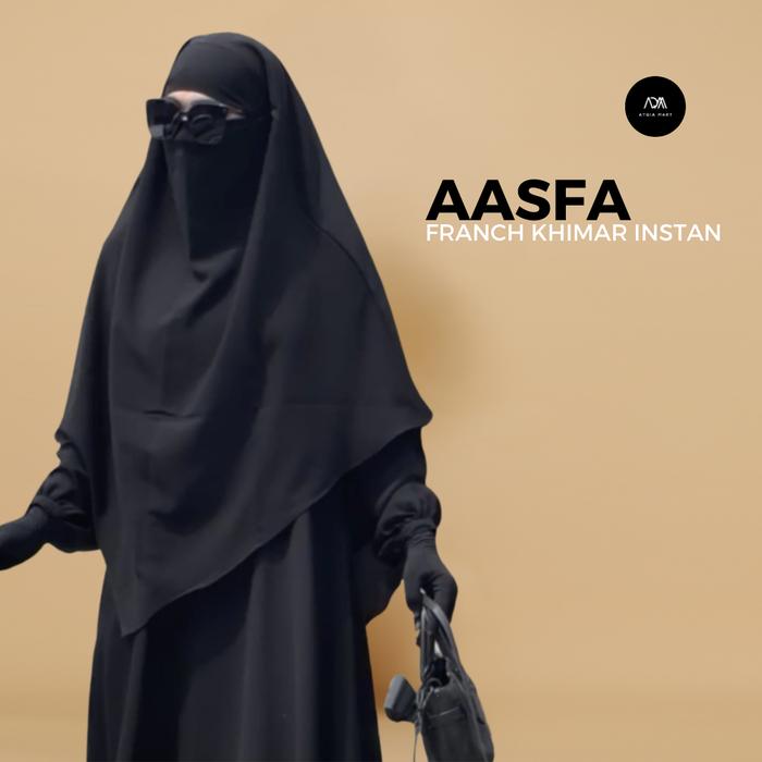 Atqia Mart Aasfa FK Midi Insatan Hijab Syari Franch Khimar