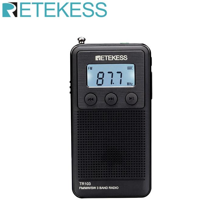 Retekess TR103 Pocket Portable Mini Radio FM MW SW Digital Tuning