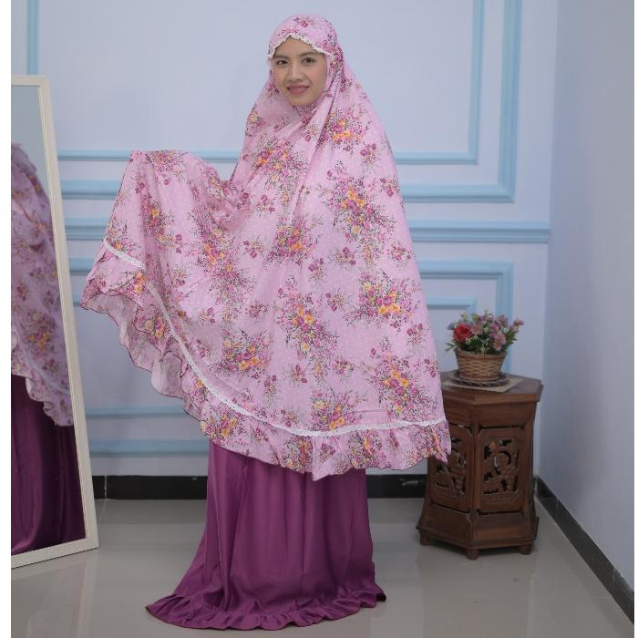 MK01 MUKENA COTTON JEPANG SETELAN PINK HIJAU MERAH KUNING RUKUH KATUN MUKENAH DEWASA LEBARAN TERBARU