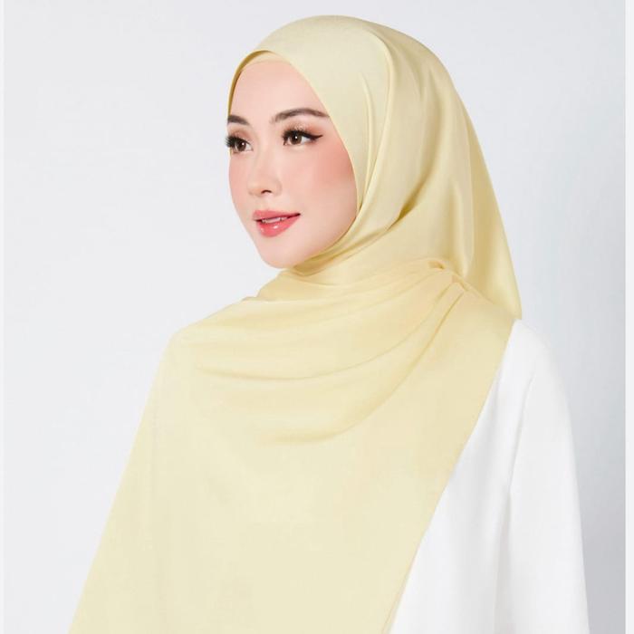 Pashmina ceruty butter yellow/Pashmina polos butter yellow viral