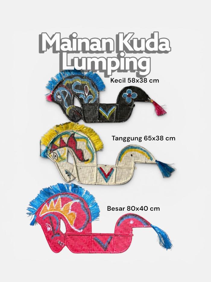 Mainan Anak Tradisional Kuda Lumping Bambu - Warna Warni