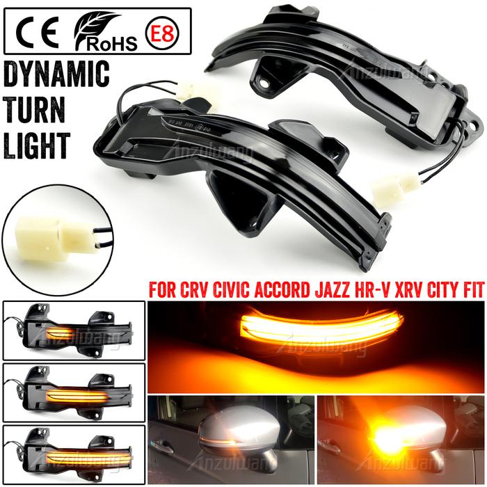 2 Buah Dynamic Blinker untuk Honda CRV 2007-2011 LED Turn