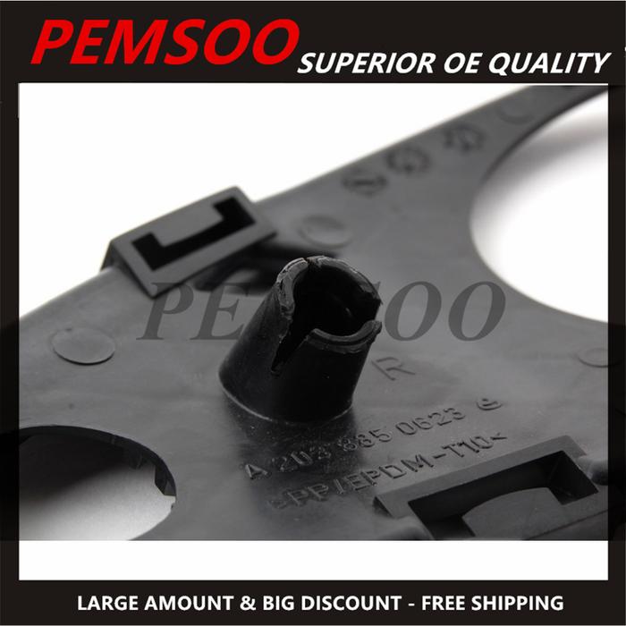 Front Bumper Fog Light Grille Fog Lamp for Mercedes-Benz W203 C180