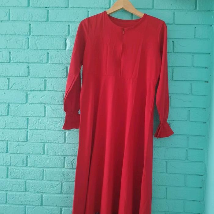 PL Gamis anak remaja 86 cm 113 cm |  Gamis anak perempuan | Gamis merah | Baju gamis | Gamis murah |