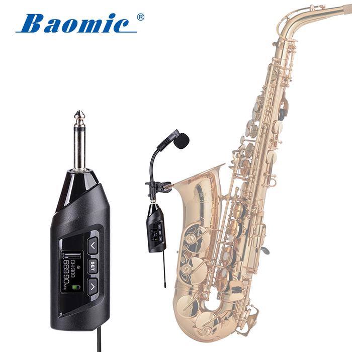 Baomic Saxophone Mic Uhf Wireless Microphone System Uhf Wireless