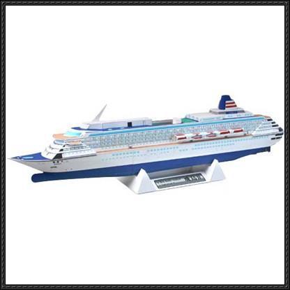 DIY Papercraft Kapal Pesiar Asuka-Luxury-Ship