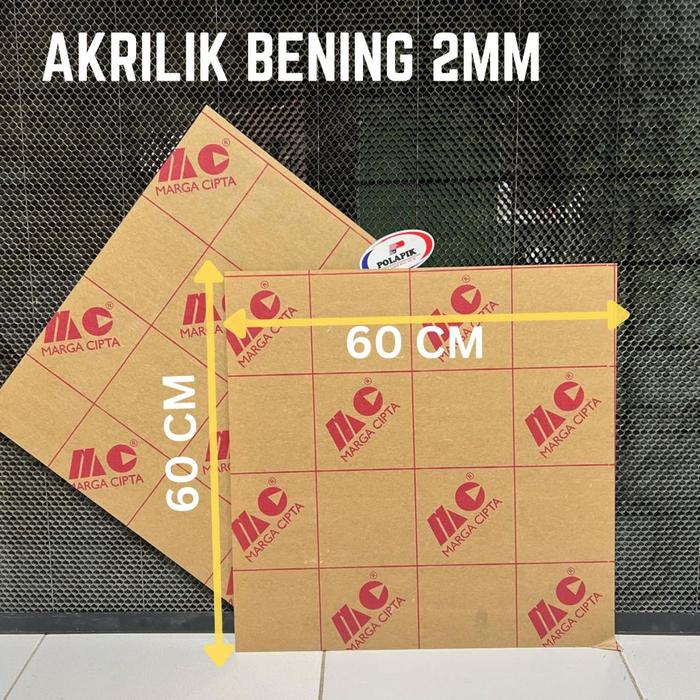 Akrilik 2mm bening 60cm x60 cm |akrilik lembaran 2 mm bening 60x60 | Acrylic 2mm