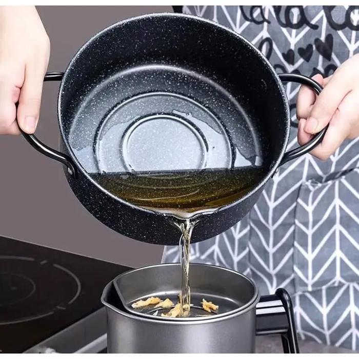 Wajan Penggorengan Deep Fryer Dengan Rak Tirisan 20 Cm/panci/wajan penggoreng
