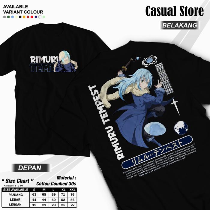 Kaos Baju T shirt Distro Unisex Gambar Manga Jepang Anime TENSURA RIMURU TEMPEST V2