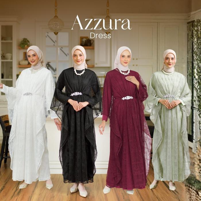 Miss Nomi Azzura Kaftan Wanita Modern Kondangan Simple Bahan Brukat Satin Allsize