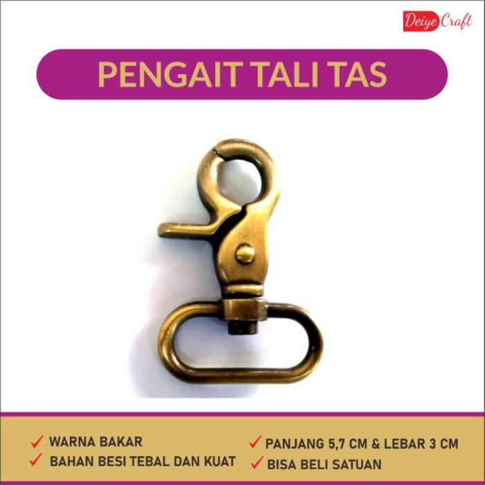 Pengait Tali Tas Bahan Besi Bakar Lebar 3 Cm Promo!