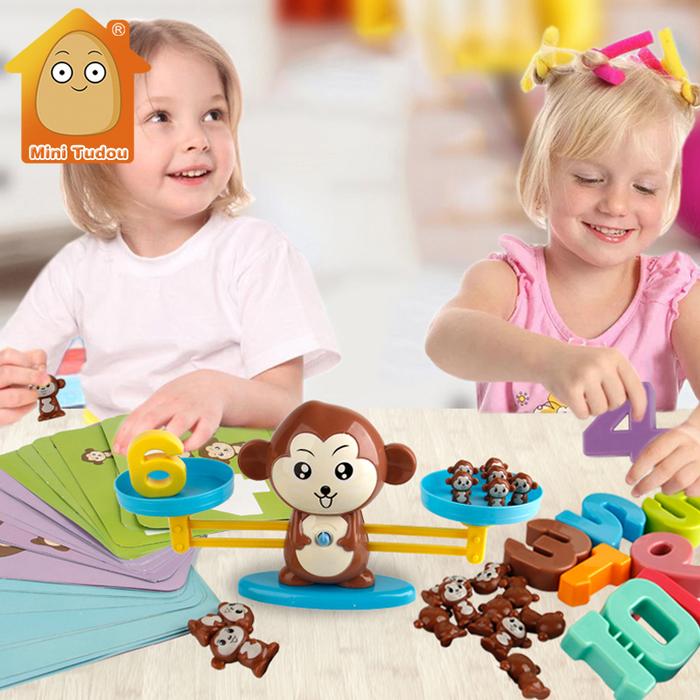 Monkey Digital Balance Scale Toy Early Learning Balance Children
