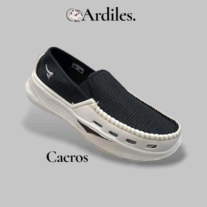 TERBARU SEPATU SLIP ON ARDILES CAEROS YOKE ORIGINAL Shoes Pria Sneakers Flat Kasual Hitam