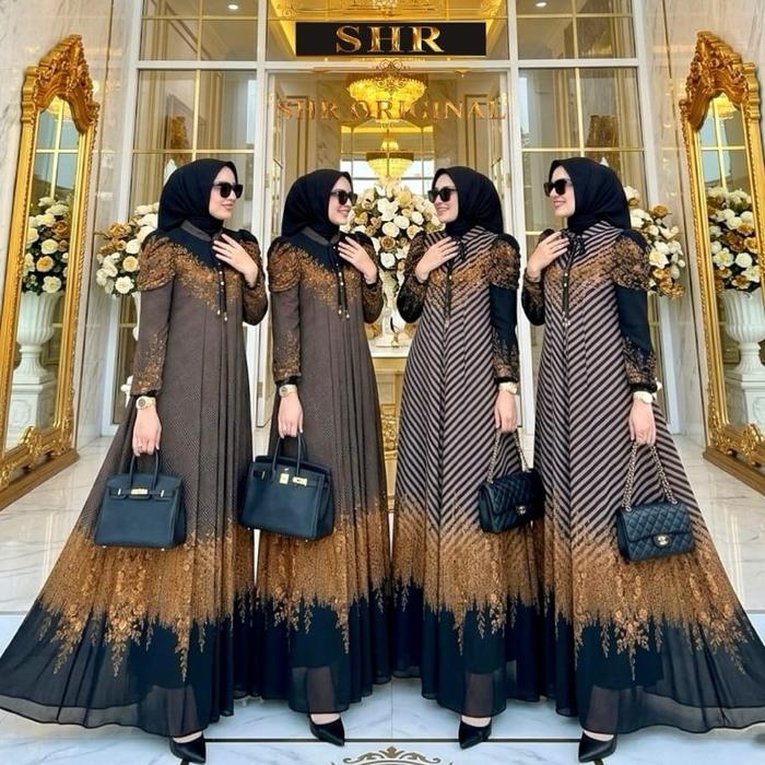BY SHR ORI NEW READY MAXI DRESS RATU INCESS SULTANN CERUTY PRINTING BY SHR ORI