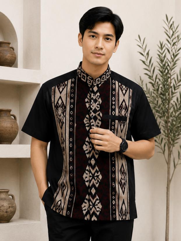 Jas Koko Batik Pria Premium Bahan Toyobo | JASKO Modern Lengan Pendek | Alvarro Batik