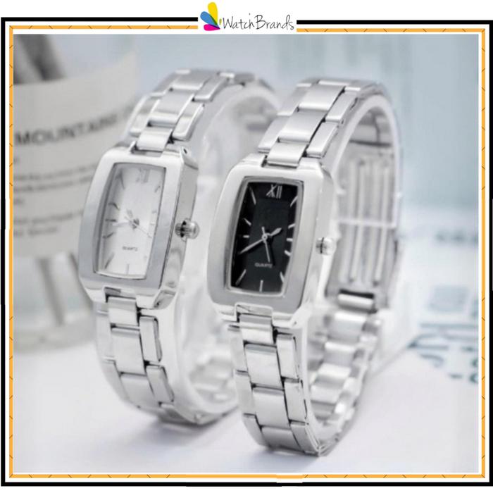 REKOMENDASI WBS JAM TANGAN WANITA MODEL RANTAI ANALOG PREMIUM COUPLE PRIA STAINLESS STEEL RM046 ORI