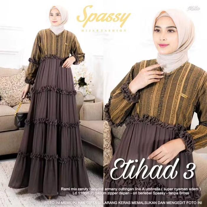 Etihad dress | Etihad 3 | Gamis dress cantik wanita kekinian | Terbaru