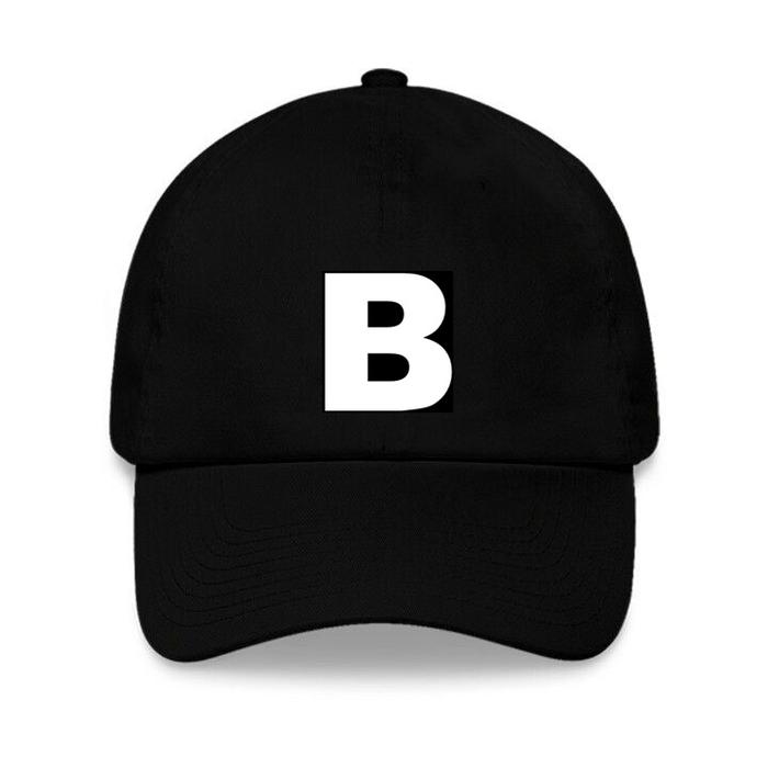 GantleCap Topi Murah Berkualitas Hitam Inisial B Printing Desain Unik Stylish Nyaman Cocok Untuk Akt