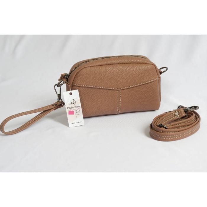 Tas Wanita Papirut Bapau Tas Bakpau Yazzy Multifungsi Kulit Jeruk Tebal Tas Hp Kosmetik Slingbag Mur