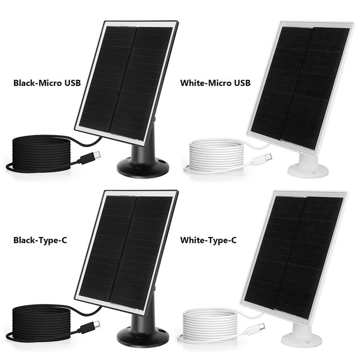 6W 5V Shingled Solar Panel Micro USB & USB-C Port Solar Panel Charger