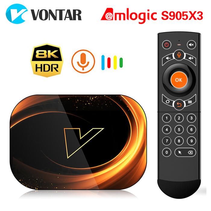VONTAR X3 8K 4GB 128GB Android 9.0 TV Box Amlogic S905X3 1000M Dual