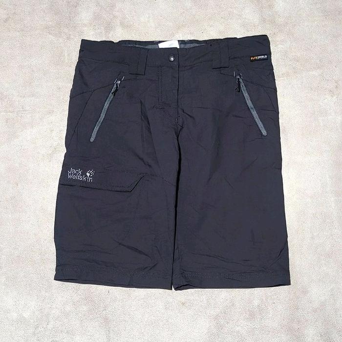 pendek cargo wanita outdoor hiking gunung jackwolfskin jws abu bekas
