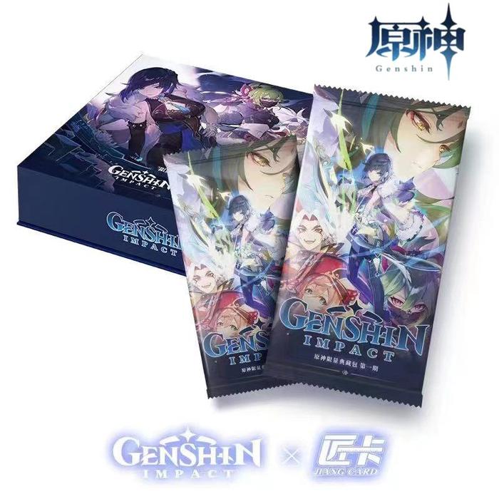 Genuine Genshin Impact Cards Anime Figure Genshin Impact Aether Jean